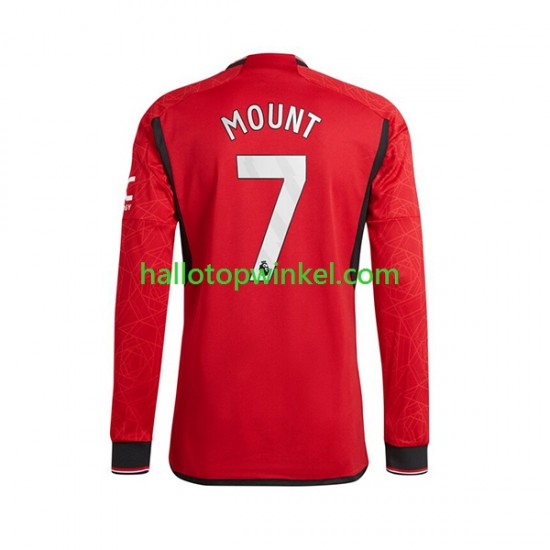 Manchester United Voetbalshirt Mount 7 Heren Thuis Tenue 2023-2024 Lange Mouw