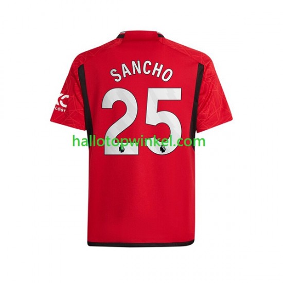 Manchester United Voetbalshirt Sancho 25 Heren Thuis Tenue 2023-2024 Korte Mouw