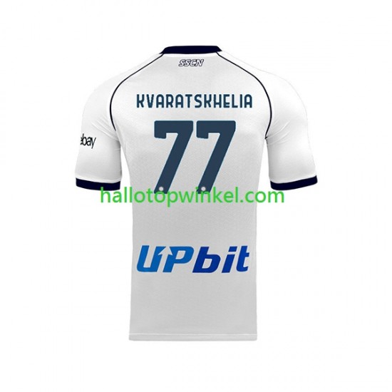 Napoli Voetbalshirt Khvicha Kvaratskhelia 77 Heren Uit Tenue 2023-2024 Korte Mouw
