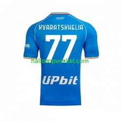 Napoli Voetbalshirt Khvicha Kvaratskhelia 77 Heren Thuis Tenue 2023-2024 Korte Mouw