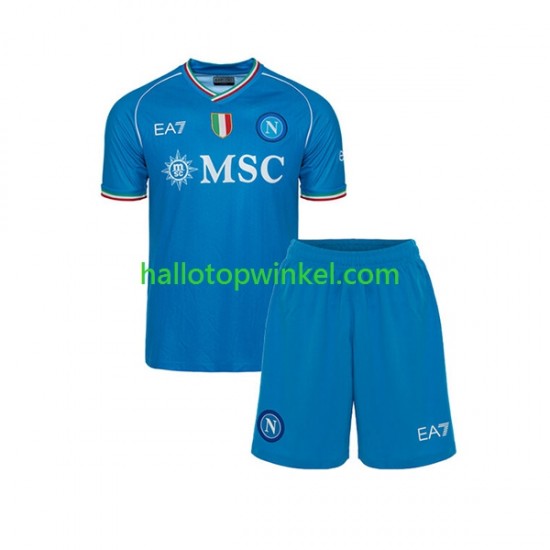 Napoli Voetbalshirt Kleuters/Kids Thuis Tenue 2023-2024 Korte Mouw