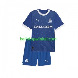 Olympique Marseille Voetbalshirt Kleuters/Kids Uit Tenue 2023-2024 Korte Mouw