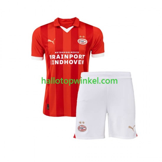 PSV Eindhoven Voetbalshirt Kleuters/Kids Thuis Tenue 2023-2024 Korte Mouw