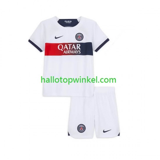 Paris Saint-Germain Voetbalshirt Kleuters/Kids Uit Tenue 2023-2024 Korte Mouw