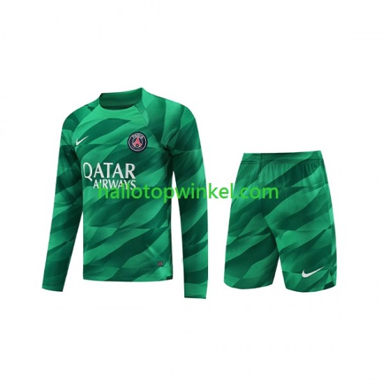 Paris Saint-Germain Voetbalshirt Doelman Kleuters/Kids Thuis Tenue 2023-2024 Lange Mouw