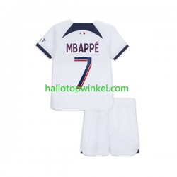 Paris Saint-Germain Voetbalshirt Mbappé Kylian 7 Kleuters/Kids Uit Tenue 2023-2024 Korte Mouw