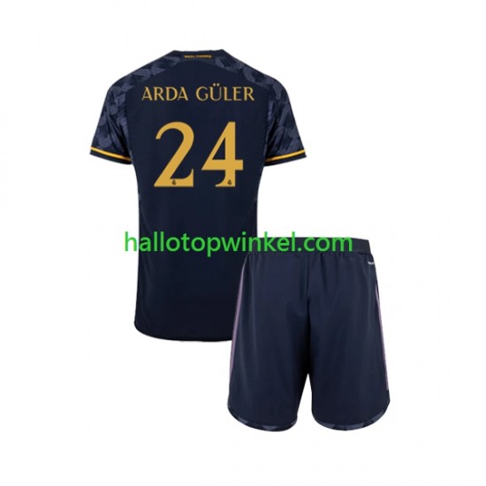 Real Madrid Voetbalshirt Arda Guler 24 Kleuters/Kids Uit Tenue 2023-2024 Korte Mouw