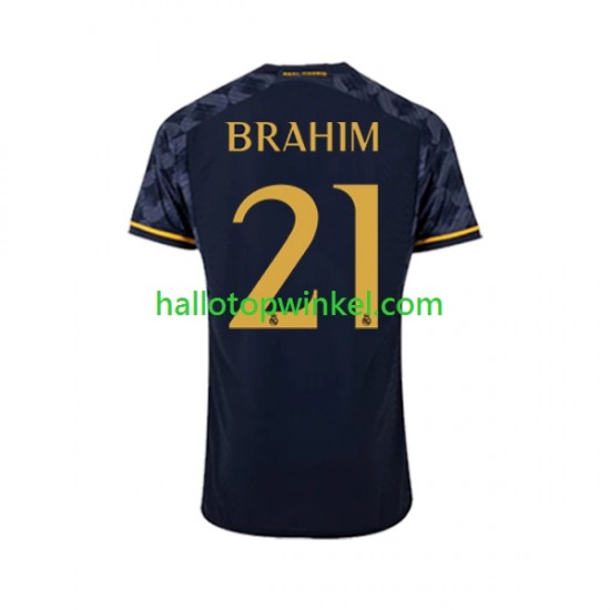 Real Madrid Voetbalshirt Brahim Diaz 21 Heren Uit Tenue 2023-2024 Korte Mouw
