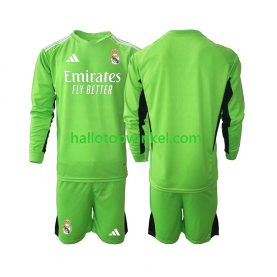 Real Madrid Voetbalshirt Doelman Kleuters/Kids Thuis Tenue 2023-2024 Lange Mouw