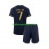 Real Madrid Voetbalshirt Vinicius Junior 7 Kleuters/Kids Uit Tenue 2023-2024 Korte Mouw