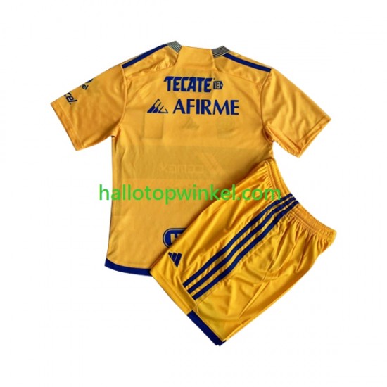 Tigres UANL Voetbalshirt Kleuters/Kids Thuis Tenue 2023-2024 Korte Mouw