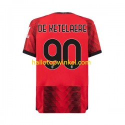 AC Milan Voetbalshirt Charles De Ketelaere 90 Heren Thuis Tenue 2023-2024 Korte Mouw
