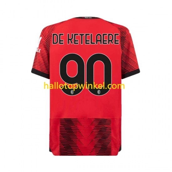 AC Milan Voetbalshirt Charles De Ketelaere 90 Heren Thuis Tenue 2023-2024 Korte Mouw