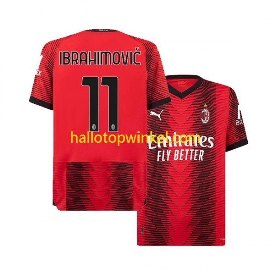 AC Milan Voetbalshirt Ibrahimović 11 Heren Thuis Tenue 2023-2024 Korte Mouw