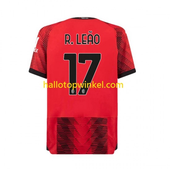 AC Milan Voetbalshirt Rafael Leao 17 Heren Thuis Tenue 2023-2024 Korte Mouw