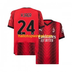 AC Milan Voetbalshirt Simon Kjaer 24 Heren Thuis Tenue 2023-2024 Korte Mouw