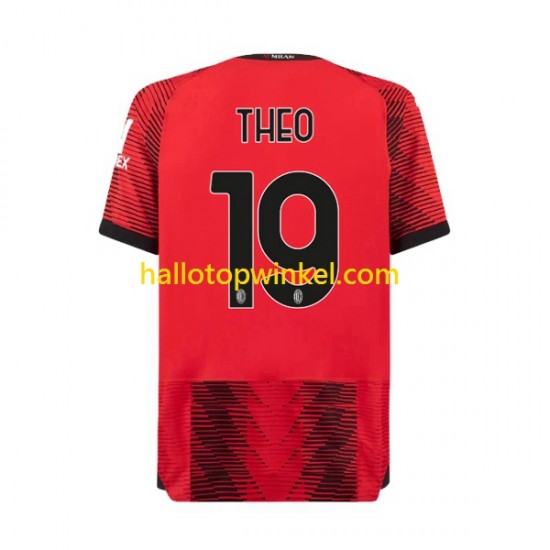 AC Milan Voetbalshirt Theo Hernandez 19 Heren Thuis Tenue 2023-2024 Korte Mouw
