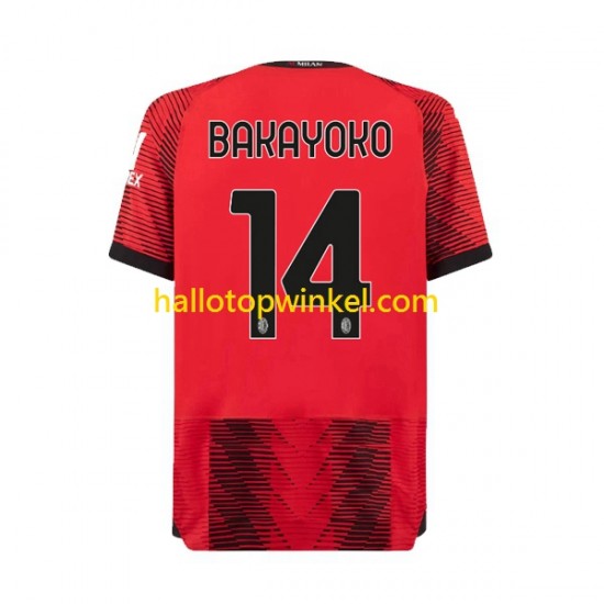 AC Milan Voetbalshirt Tiemoue Bakayoko 14 Heren Thuis Tenue 2023-2024 Korte Mouw