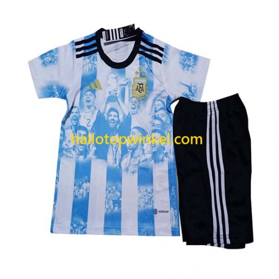 Argentinië Voetbalshirt All Stars Kleuters/Kids Thuis Tenue 2023 Korte Mouw