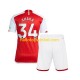 Arsenal Voetbalshirt Xhaka 34 Kleuters/Kids Thuis Tenue 2023-2024 Korte Mouw