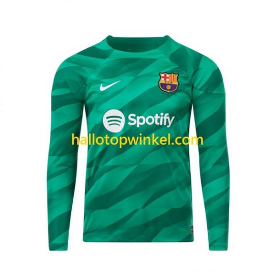 FC Barcelona Voetbalshirt Doelman Heren Thuis Tenue 2023-2024 Lange Mouw