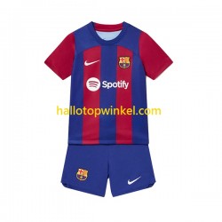 FC Barcelona Voetbalshirt Kleuters/Kids Thuis Tenue 2023-2024 Korte Mouw