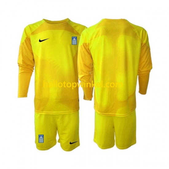 Griekenland Voetbalshirt Doelman Kleuters/Kids Thuis Tenue 2023 Lange Mouw
