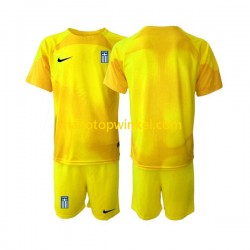 Griekenland Voetbalshirt Doelman Kleuters/Kids Thuis Tenue 2023 Korte Mouw