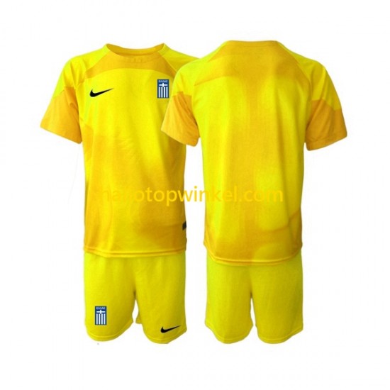 Griekenland Voetbalshirt Doelman Kleuters/Kids Thuis Tenue 2023 Korte Mouw