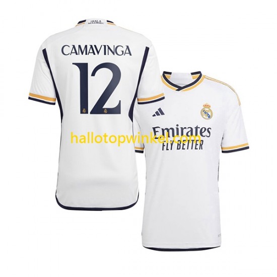 Real Madrid Voetbalshirt Camavinga 12 Heren Thuis Tenue 2023-2024 Korte Mouw