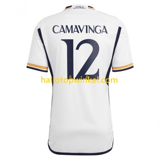 Real Madrid Voetbalshirt Camavinga 12 Heren Thuis Tenue 2023-2024 Korte Mouw
