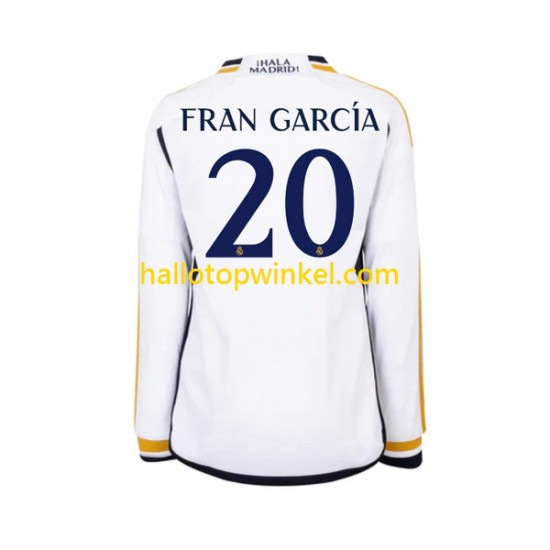 Real Madrid Voetbalshirt Fran Garcia 20 Heren Thuis Tenue 2023-2024 Lange Mouw