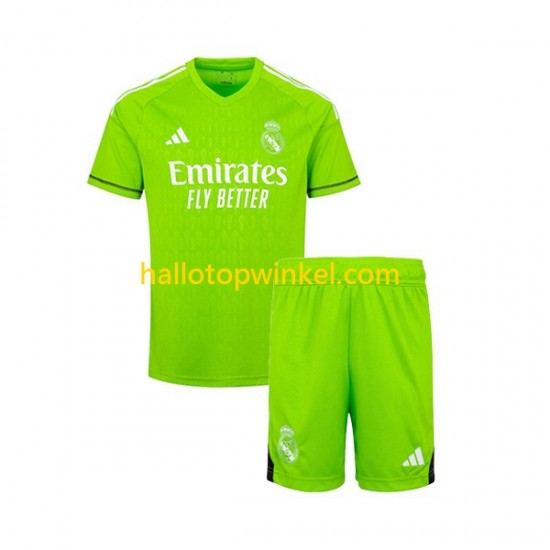 Real Madrid Voetbalshirt Doelman Kleuters/Kids Thuis Tenue 2023-2024 Korte Mouw