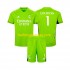Real Madrid Voetbalshirt Thibaut Courtois 1 Doelman Kleuters/Kids Thuis Tenue 2023-2024 Korte Mouw
