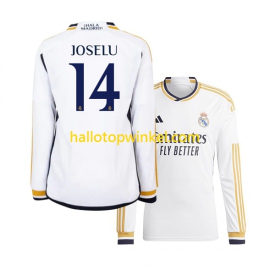 Real Madrid Voetbalshirt JOSELU 14 Heren Thuis Tenue 2023-2024 Lange Mouw
