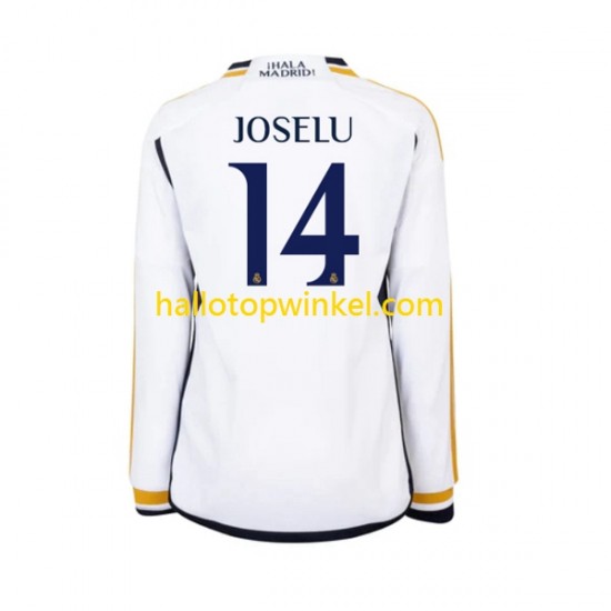 Real Madrid Voetbalshirt JOSELU 14 Heren Thuis Tenue 2023-2024 Lange Mouw