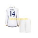 Real Madrid Voetbalshirt JOSELU 14 Kleuters/Kids Thuis Tenue 2023-2024 Lange Mouw