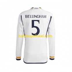 Real Madrid Voetbalshirt Jude Bellingham 5 Heren Thuis Tenue 2023-2024 Lange Mouw