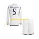 Real Madrid Voetbalshirt Jude Bellingham 5 Kleuters/Kids Thuis Tenue 2023-2024 Lange Mouw