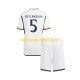 Real Madrid Voetbalshirt Jude Bellingham 5 Kleuters/Kids Thuis Tenue 2023-2024 Korte Mouw