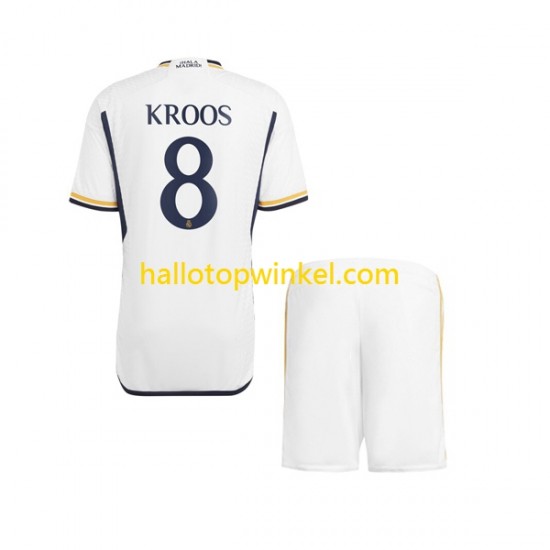 Real Madrid Voetbalshirt Kroos 8 Kleuters/Kids Thuis Tenue 2023-2024 Korte Mouw