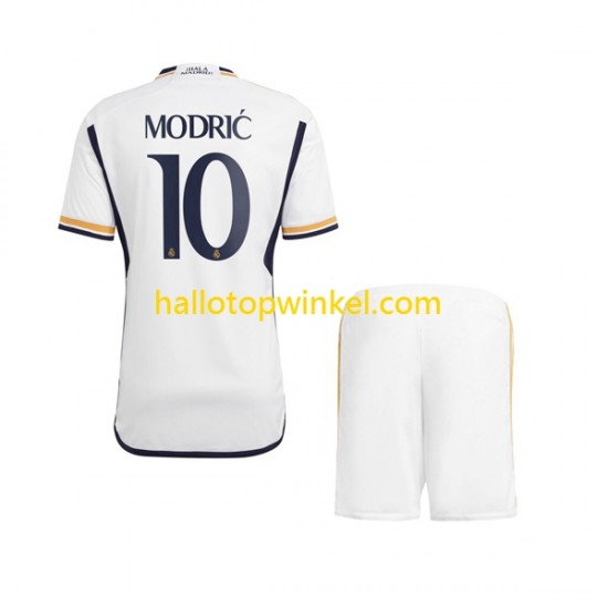 Real Madrid Voetbalshirt Modrić 10 Kleuters/Kids Thuis Tenue 2023-2024 Korte Mouw