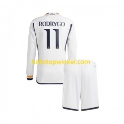 Real Madrid Voetbalshirt Rodrygo Goes 11 Kleuters/Kids Thuis Tenue 2023-2024 Lange Mouw