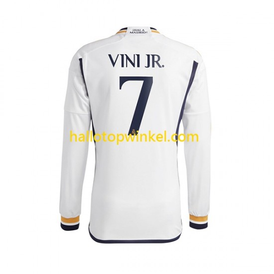 Real Madrid Voetbalshirt Vinicius Junior 7 Heren Thuis Tenue 2023-2024 Lange Mouw