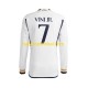 Real Madrid Voetbalshirt Vinicius Junior 7 Heren Thuis Tenue 2023-2024 Lange Mouw