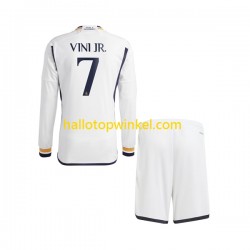 Real Madrid Voetbalshirt Vinicius Junior 7 Kleuters/Kids Thuis Tenue 2023-2024 Lange Mouw