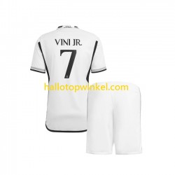 Real Madrid Voetbalshirt Vinicius Junior 7 Kleuters/Kids Thuis Tenue 2023-2024 Korte Mouw