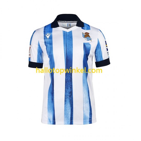 Real Sociedad Voetbalshirt Heren Thuis Tenue 2023-2024 Korte Mouw