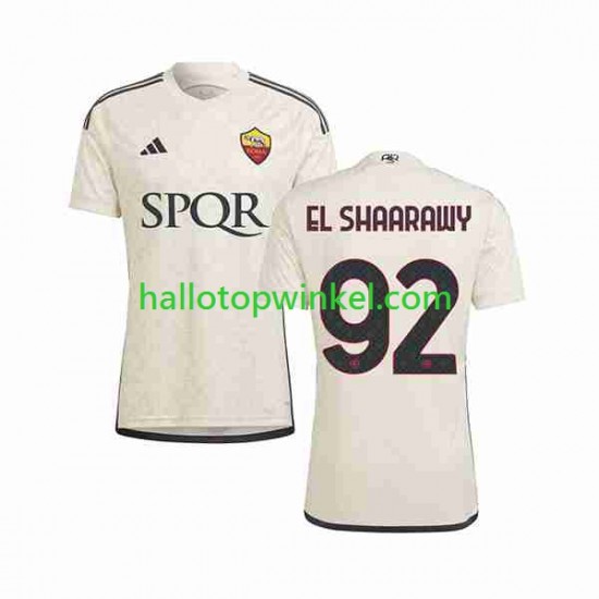 AS Roma Voetbalshirt El Shaarawy 92 Heren Uit Tenue 2023-2024 Korte Mouw