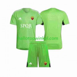 AS Roma Voetbalshirt Doelman Kleuters/Kids Uit Tenue 2023-2024 Korte Mouw